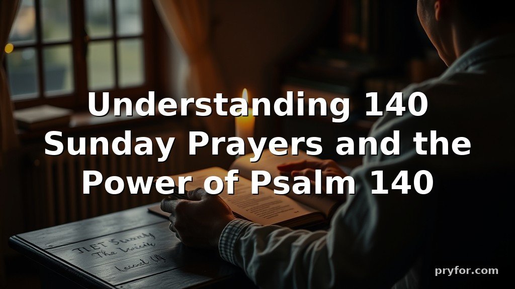 Understanding 140 Sunday Prayers and the Power of Psalm 140
