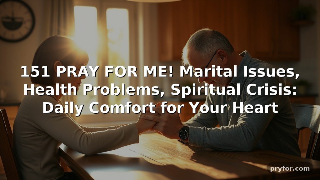 151 PRAY FOR ME! Marital Issues, Health Problems, Spiritual Crisis: Daily Comfort for Your Heart