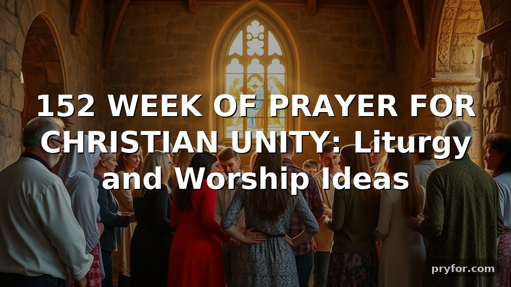 152 WEEK OF PRAYER FOR CHRISTIAN UNITY: Liturgy and Worship Ideas