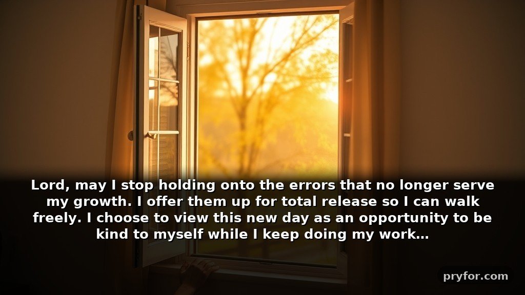 Short Letting Go of Guilt. A Prayer for Forgiving Yourself for Quick Morning Reflection