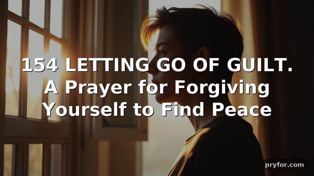 154 LETTING GO OF GUILT. A Prayer for Forgiving Yourself to Find Peace