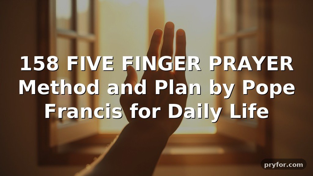 158 FIVE FINGER PRAYER Method and Plan by Pope Francis for Daily Life