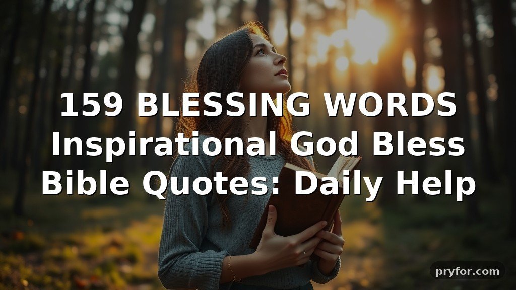 159 BLESSING WORDS Inspirational God Bless Bible Quotes: Daily Help